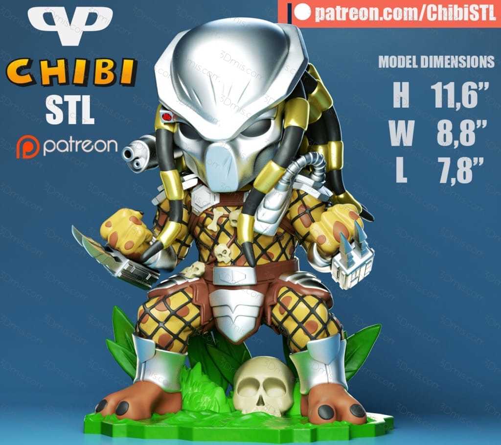 P站图纸印象馆 Chibi STL 铁血战士 Chibi STL 铁血战士