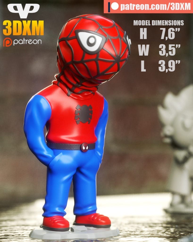 P站图纸印象馆 Chibi STL 漫威 蜘蛛侠 Chibi STL 漫威 蜘蛛侠