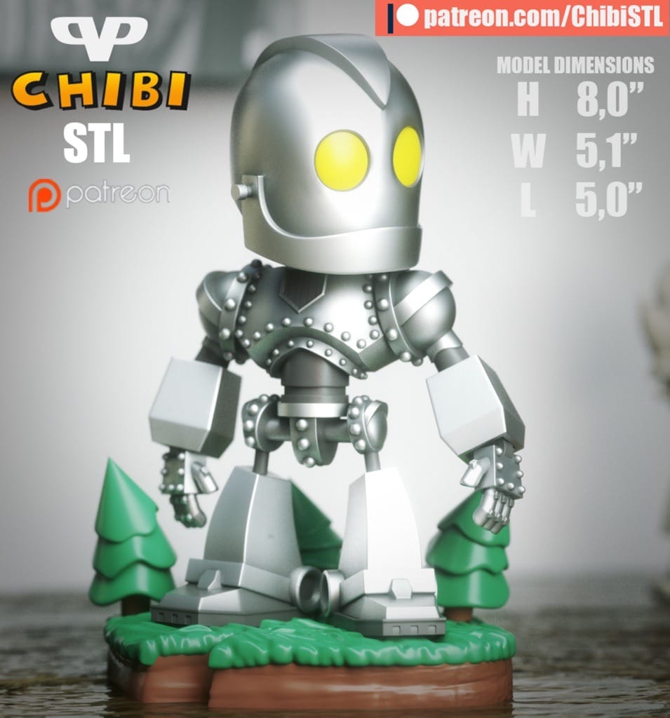 P站图纸印象馆 Chibi STL 钢铁巨人 Chibi STL 钢铁巨人