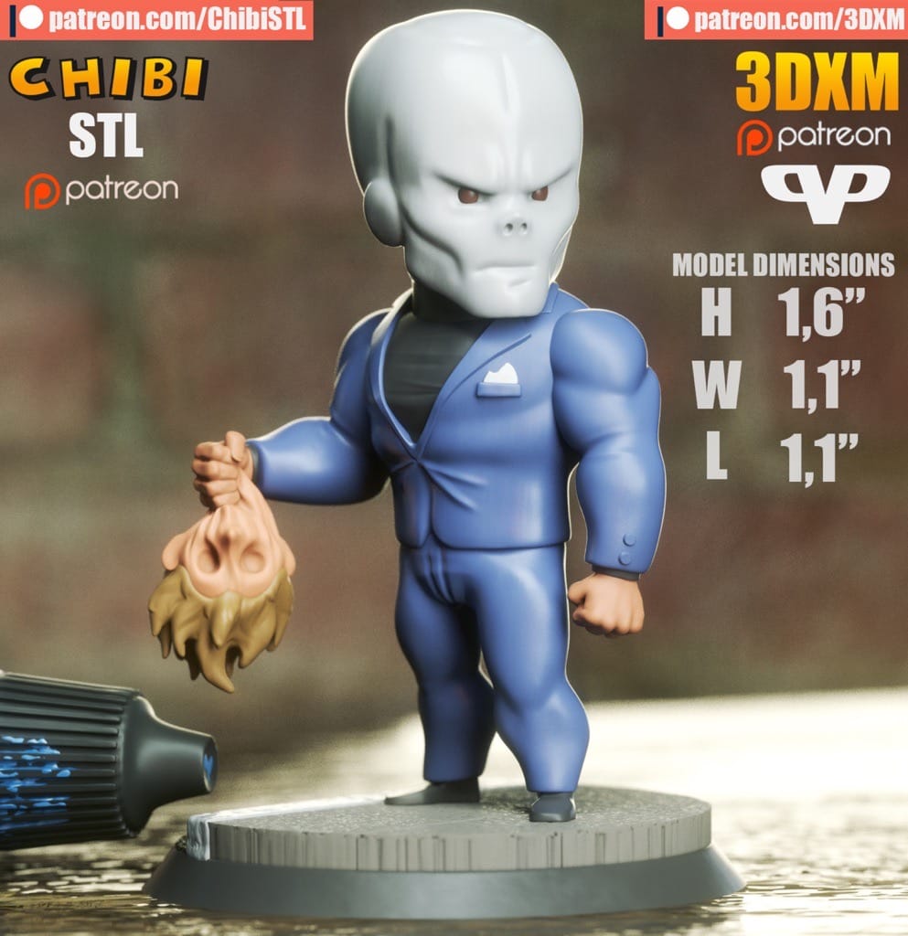 P站图纸印象馆 Chibi STL 漫威 变色龙 Chibi STL 漫威 变色龙