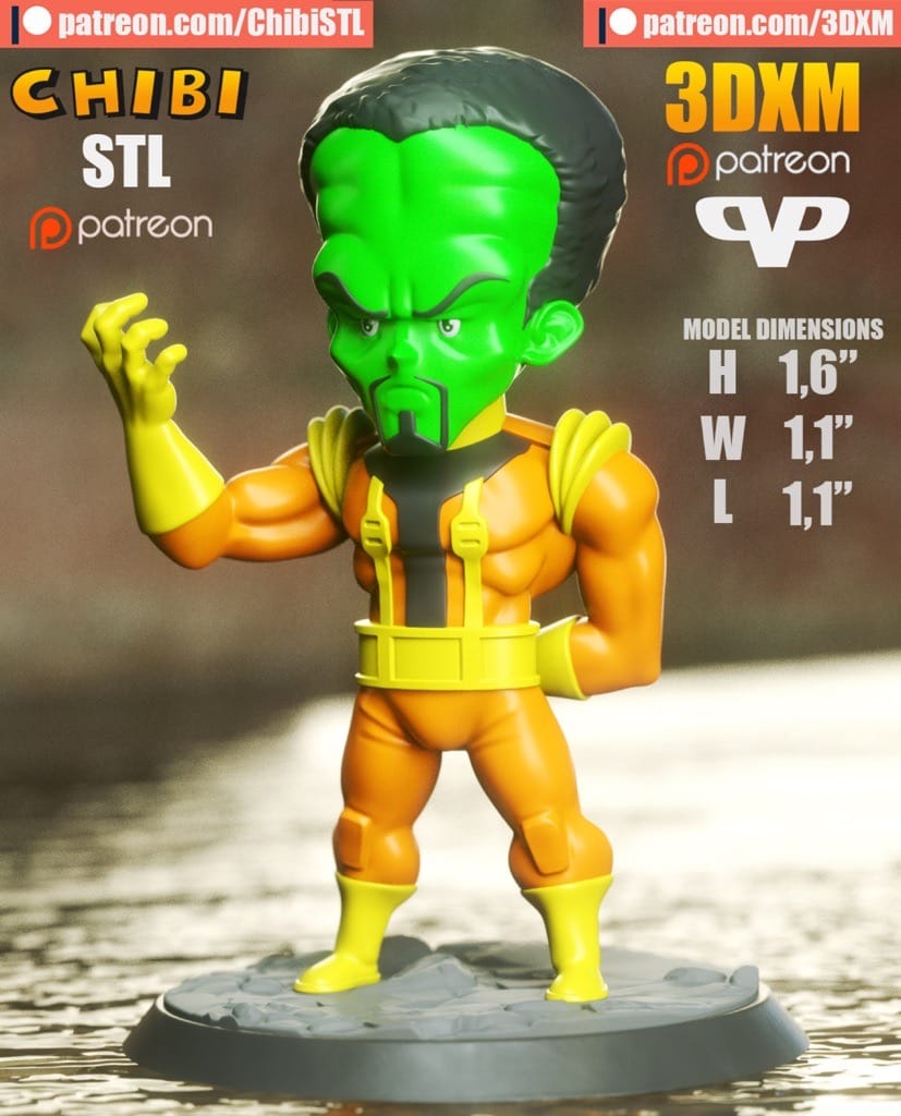 P站图纸印象馆 Chibi STL 漫威 大头目 塞缪尔·史登 Chibi STL 漫威 大头目 塞缪尔·史登