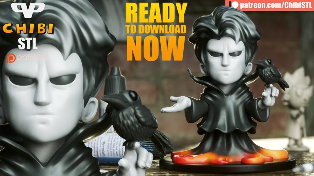 P站图纸印象馆 Chibi STL DC漫画 睡魔 梦 Chibi STL DC漫画 睡魔 梦