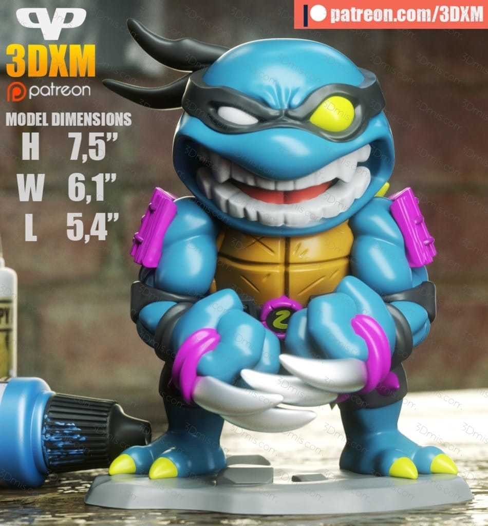 P站图纸印象馆 Chibi STL 忍者神龟 Chibi STL 忍者神龟