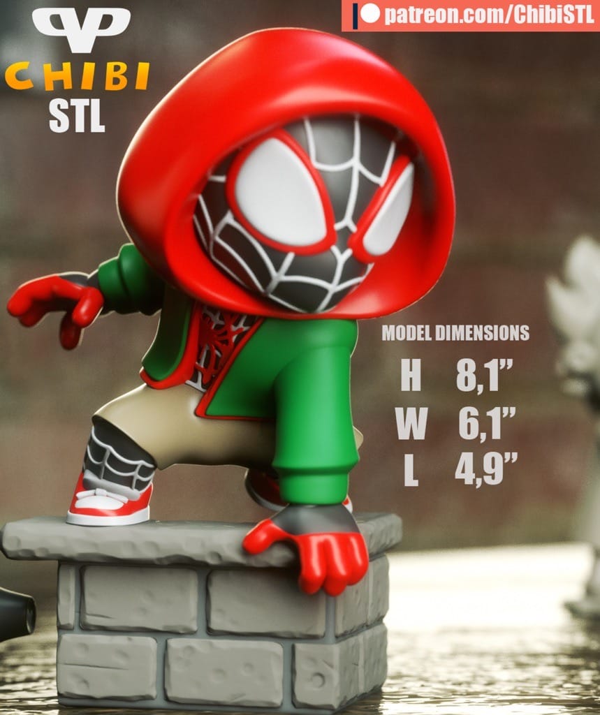 P站图纸印象馆 Chibi STL 漫威 蜘蛛侠 Chibi STL 漫威 蜘蛛侠
