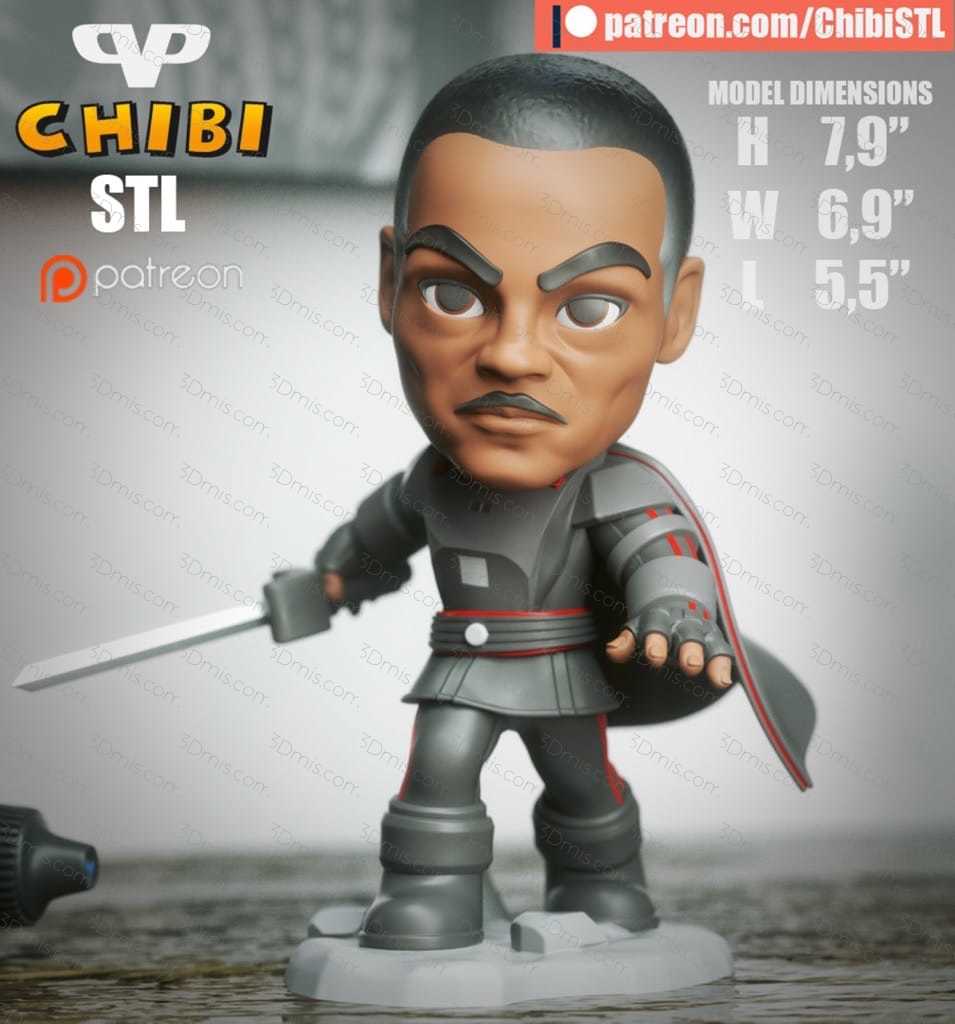 P站图纸印象馆 Chibi STL 莫夫·吉迪恩 星球大战 Chibi STL 莫夫·吉迪恩 星球大战