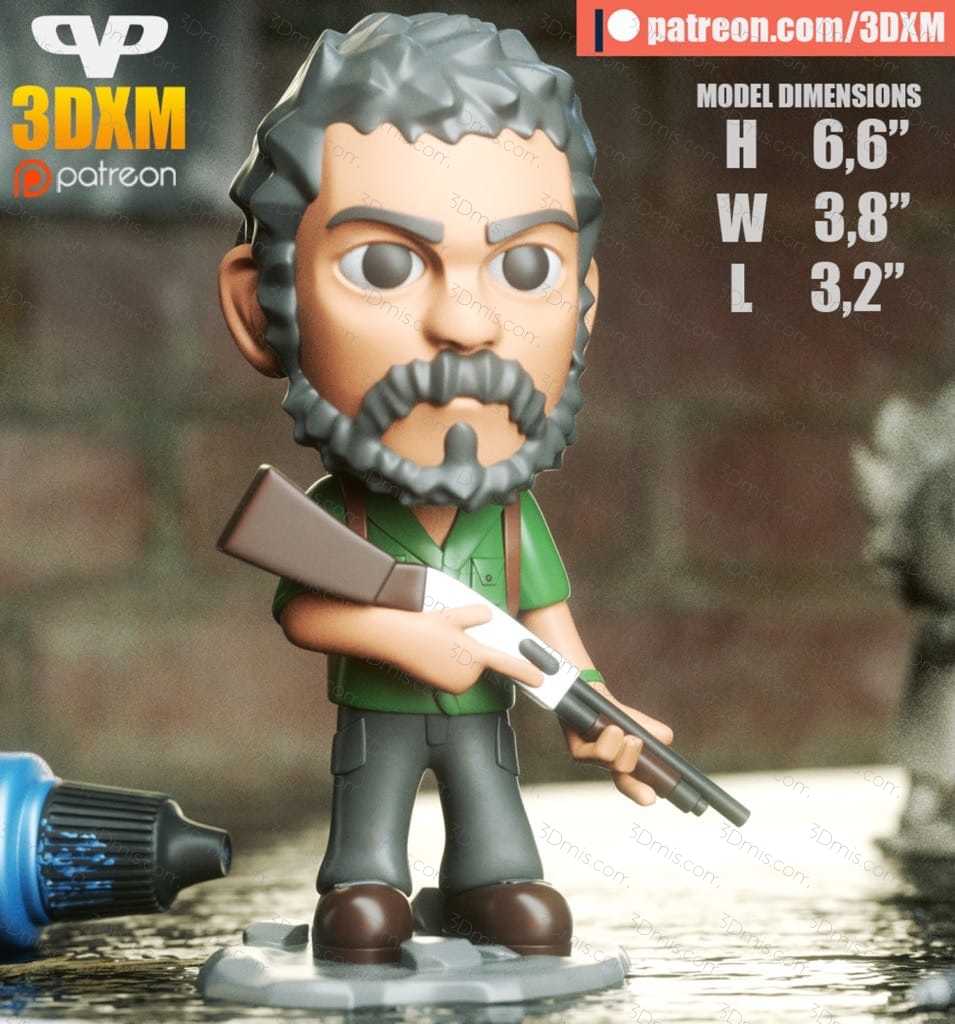 P站图纸印象馆 Chibi STL 最后生还者 乔尔 Chibi STL 最后生还者 乔尔