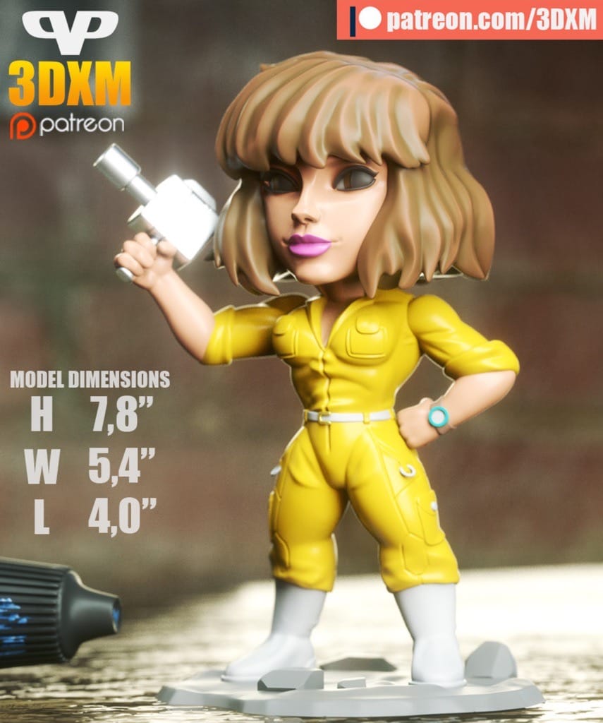 P站图纸印象馆 Chibi STL 忍者神龟 爱普莉尔·奥尼尔 Chibi STL 忍者神龟 爱普莉尔·奥尼尔