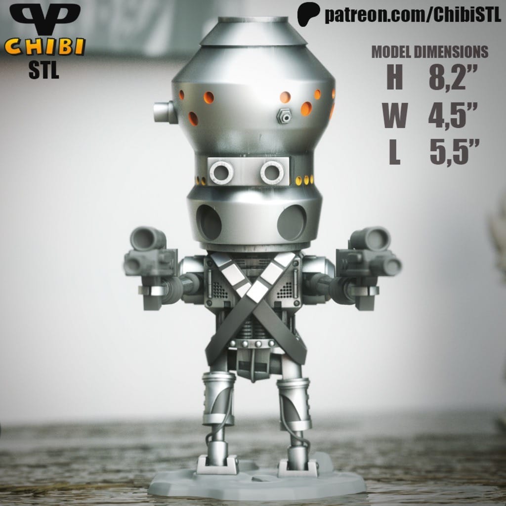 P站图纸印象馆 Chibi STL 星球大战 IG-11 Chibi STL 星球大战 IG-11