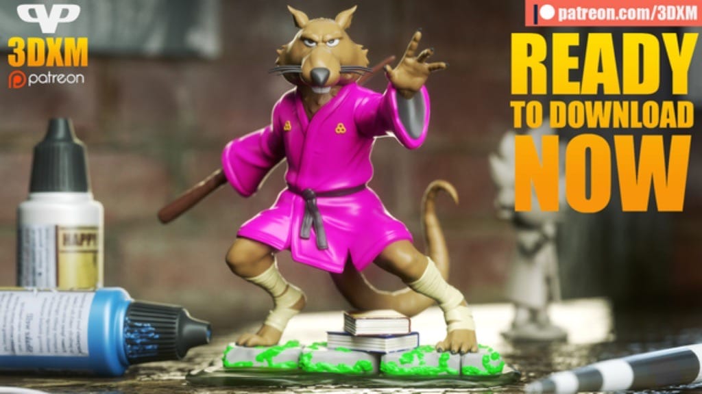 P站图纸印象馆 Chibi STL 忍者神龟 斯普林特 Chibi STL 忍者神龟 斯普林特