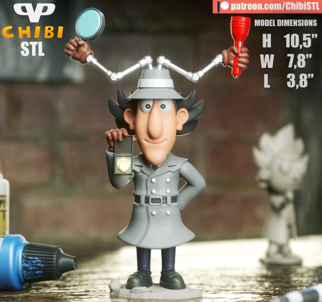 P站图纸印象馆 Chibi STL 神探加杰特 Chibi STL 神探加杰特