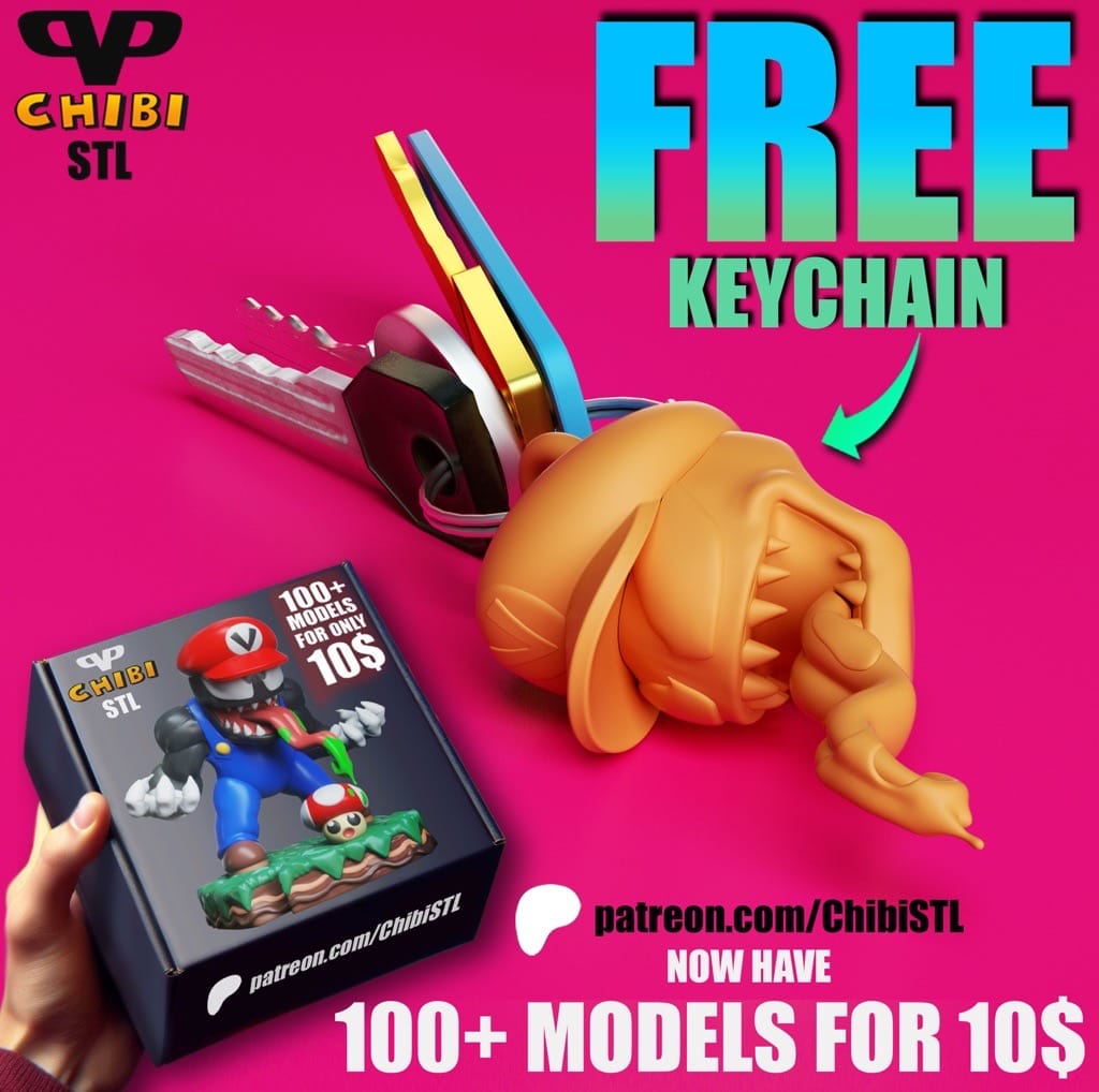 P站图纸印象馆 Chibi STL 超级马里奥 Chibi STL 超级马里奥