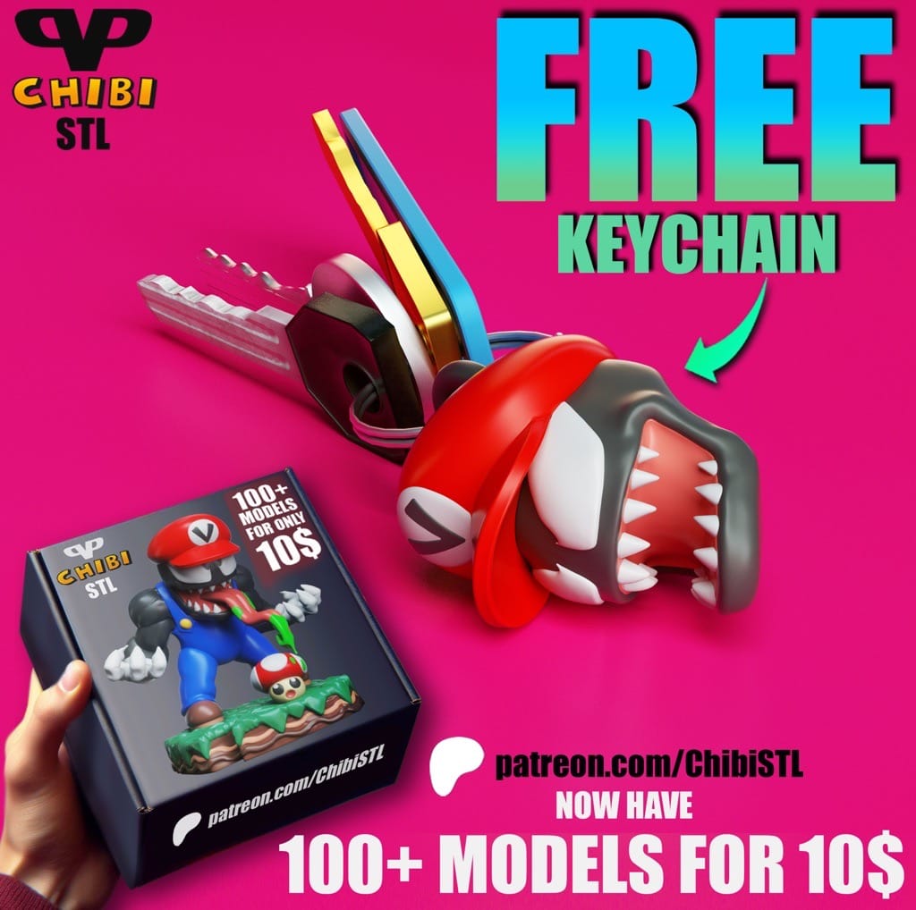 P站图纸印象馆 Chibi STL 超级马里奥 Chibi STL 超级马里奥