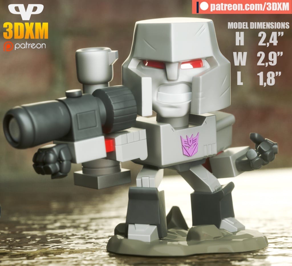 P站图纸印象馆 Chibi STL 变形金刚 威震天 Chibi STL 变形金刚 威震天