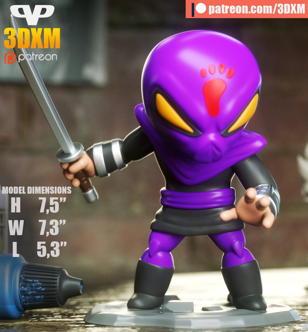 P站图纸印象馆 Chibi STL Foot Soldier Chibi STL Foot Soldier