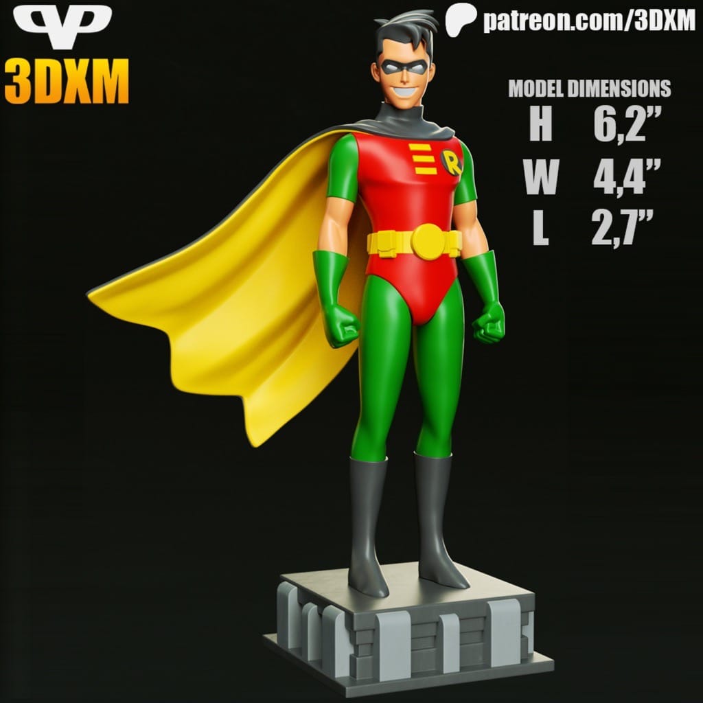 P站图纸印象馆 Chibi STL DC漫画 罗宾 Chibi STL DC漫画 罗宾