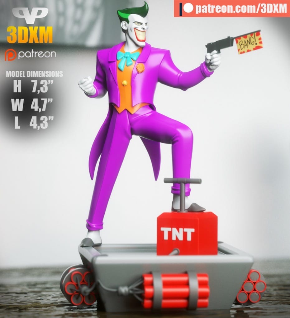 P站图纸印象馆 Chibi STL DC漫画 小丑 Chibi STL DC漫画 小丑