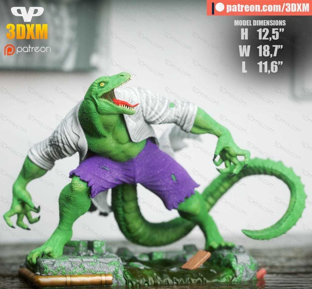 P站图纸印象馆 Chibi STL 漫威 蜥蜴教授 Chibi STL 漫威 蜥蜴教授