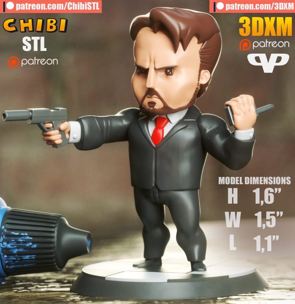 P站图纸印象馆 Chibi STL 虎胆龙威 汉斯·格鲁博 Chibi STL 虎胆龙威 汉斯·格鲁博