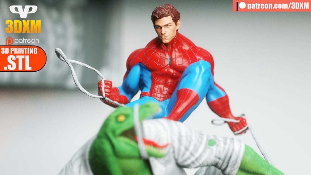 P站图纸印象馆 Chibi STL 漫威 蜥蜴教授VS蜘蛛侠 Chibi STL 漫威 蜥蜴教授VS蜘蛛侠