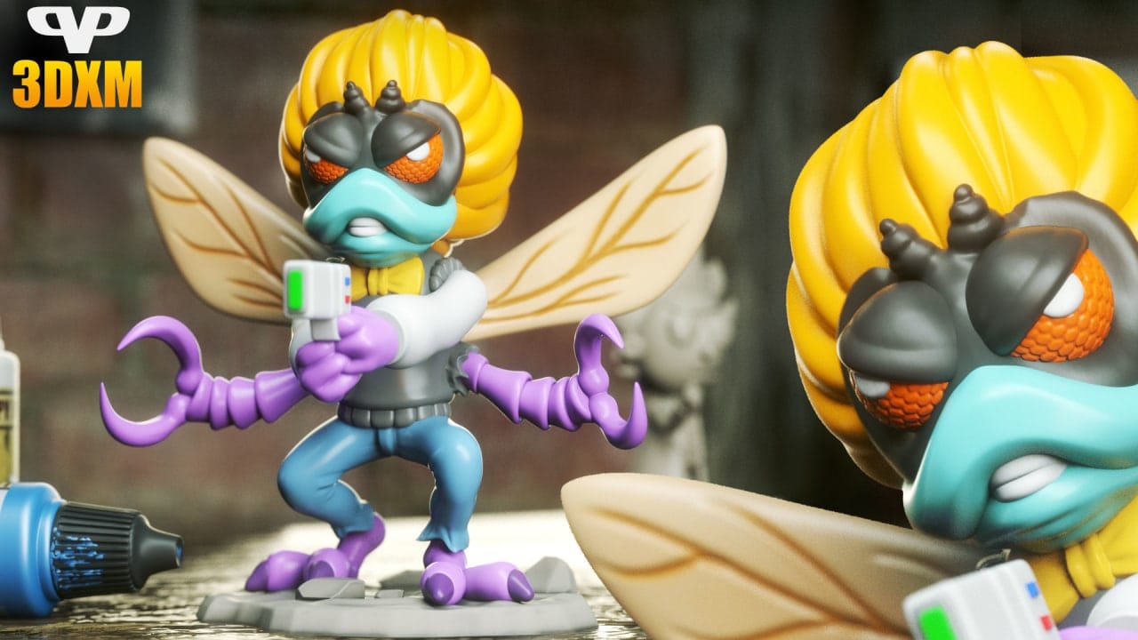 P站图纸印象馆 Chibi STL 忍者神龟 苍蝇博士 Chibi STL 忍者神龟 苍蝇博士