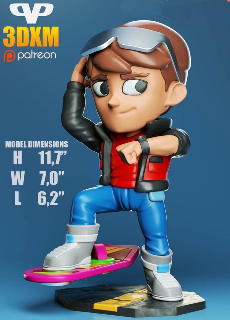 P站图纸印象馆 Chibi STL 回到未来 马丁·麦克弗莱 Chibi STL 回到未来 马丁·麦克弗莱