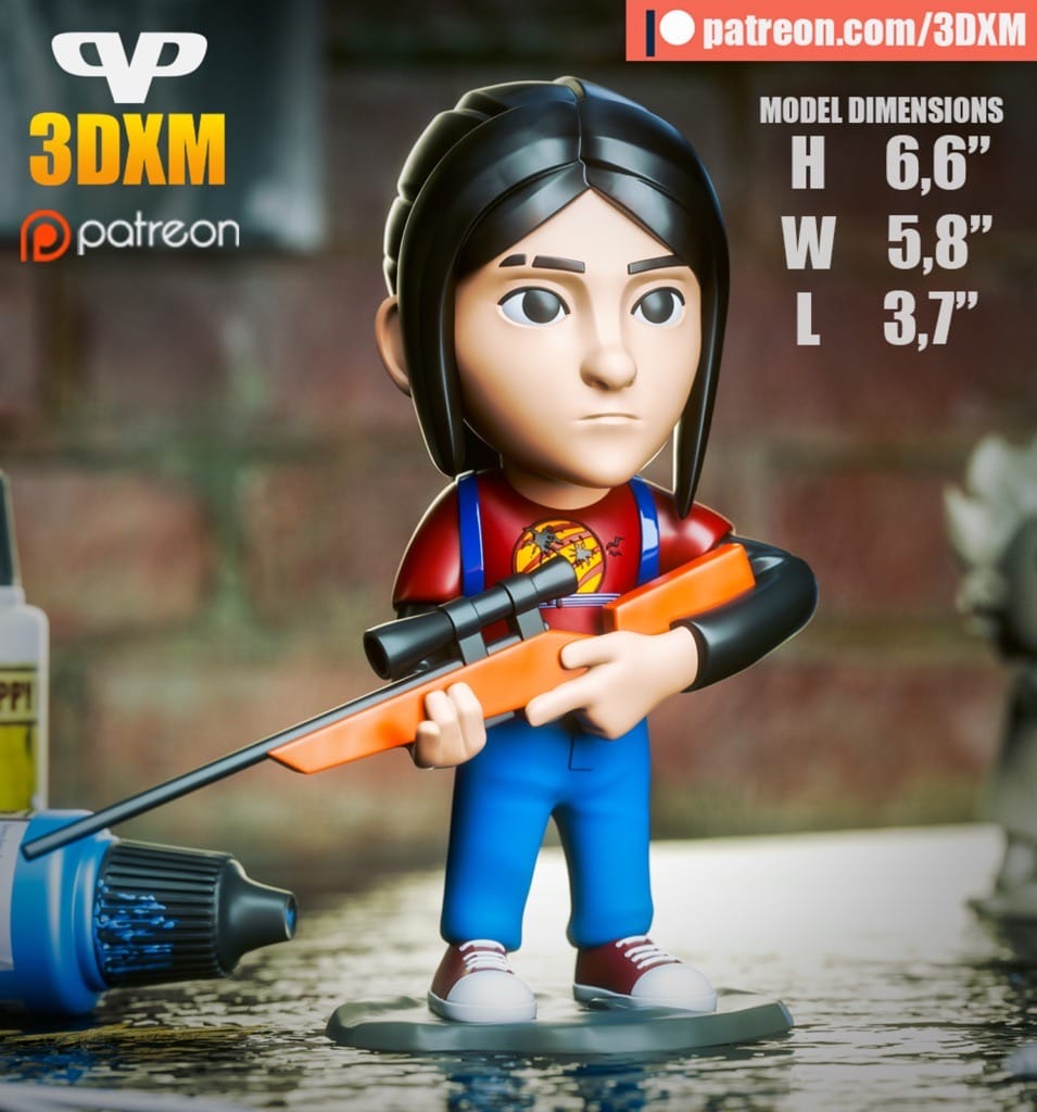 P站图纸印象馆 Chibi STL 最后生还者 艾莉 Chibi STL 最后生还者 艾莉