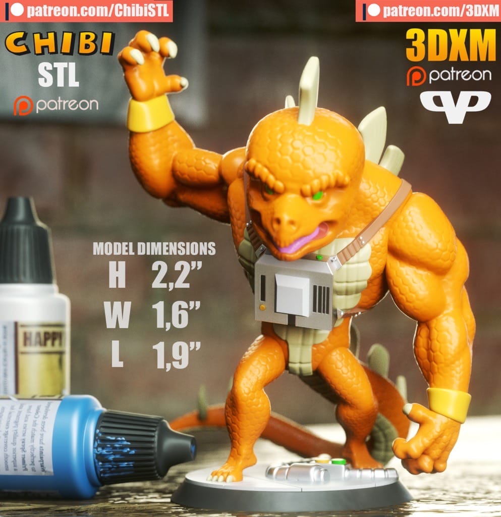 P站图纸印象馆 Chibi STL 漫威 文森特·斯特格隆 Chibi STL 漫威 文森特·斯特格隆