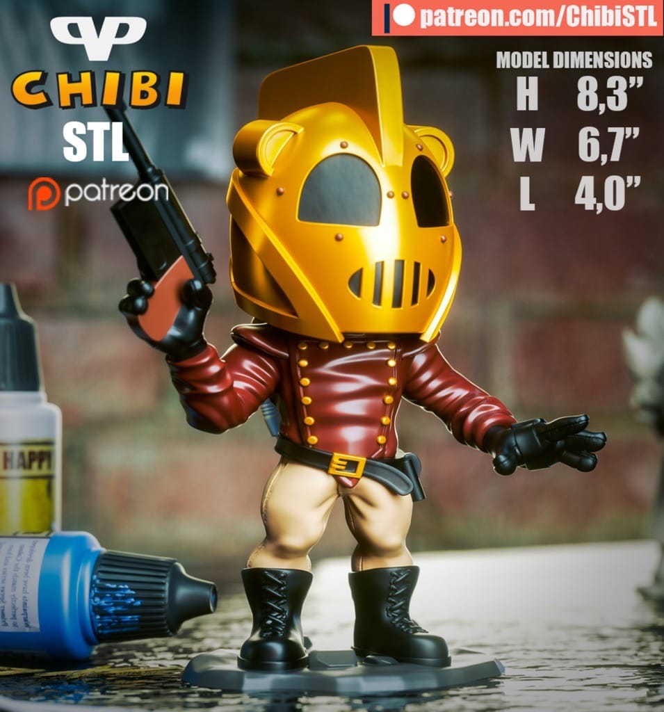 P站图纸印象馆 Chibi STL 火箭手 Chibi STL 火箭手