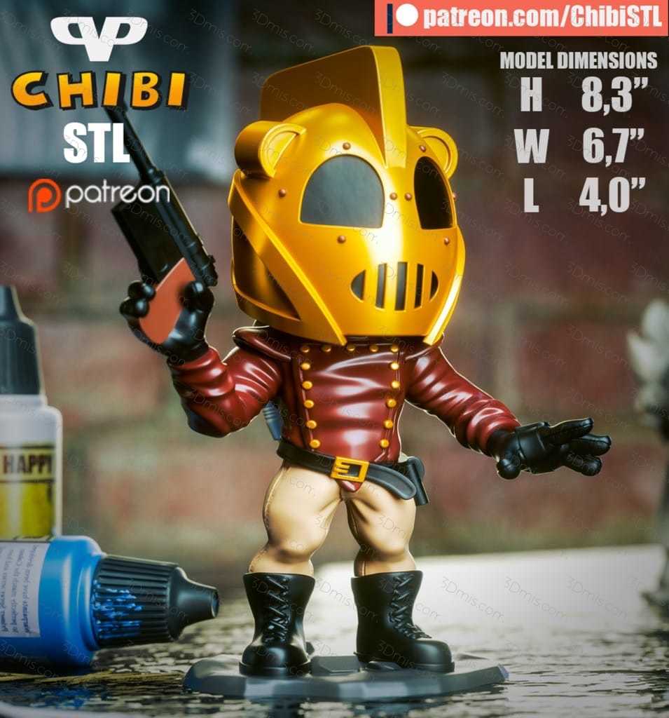P站图纸印象馆 Chibi STL 火箭手 Chibi STL 火箭手