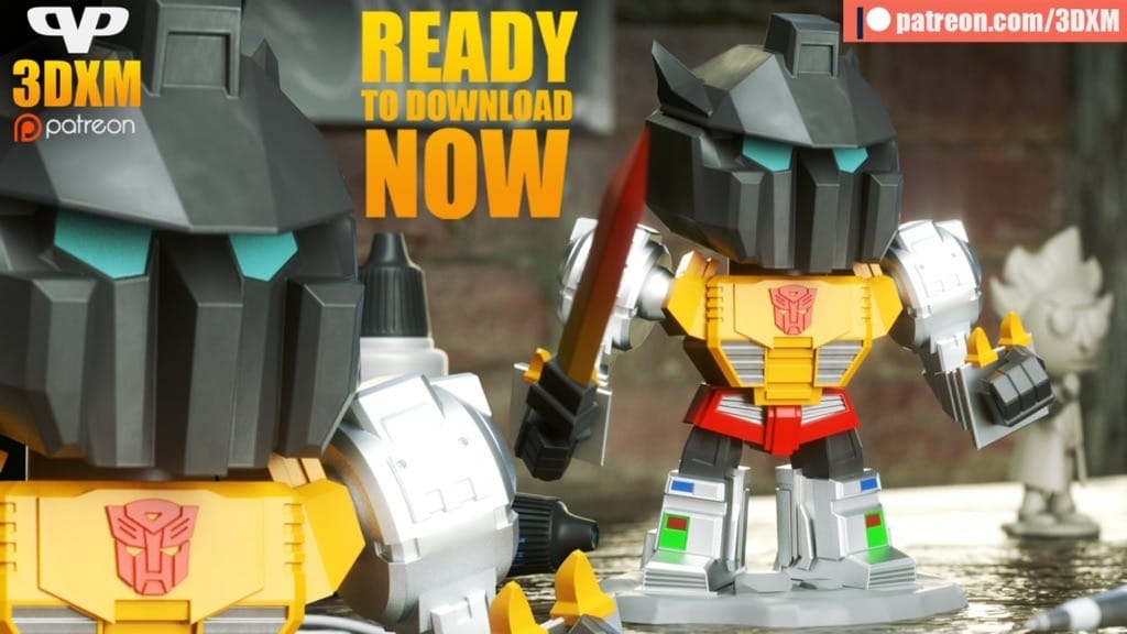 P站图纸印象馆 Chibi STL 变形金刚 钢锁 Chibi STL 变形金刚 钢锁