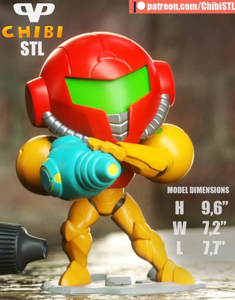 P站图纸印象馆 Chibi STL 银河战士 Chibi STL 银河战士