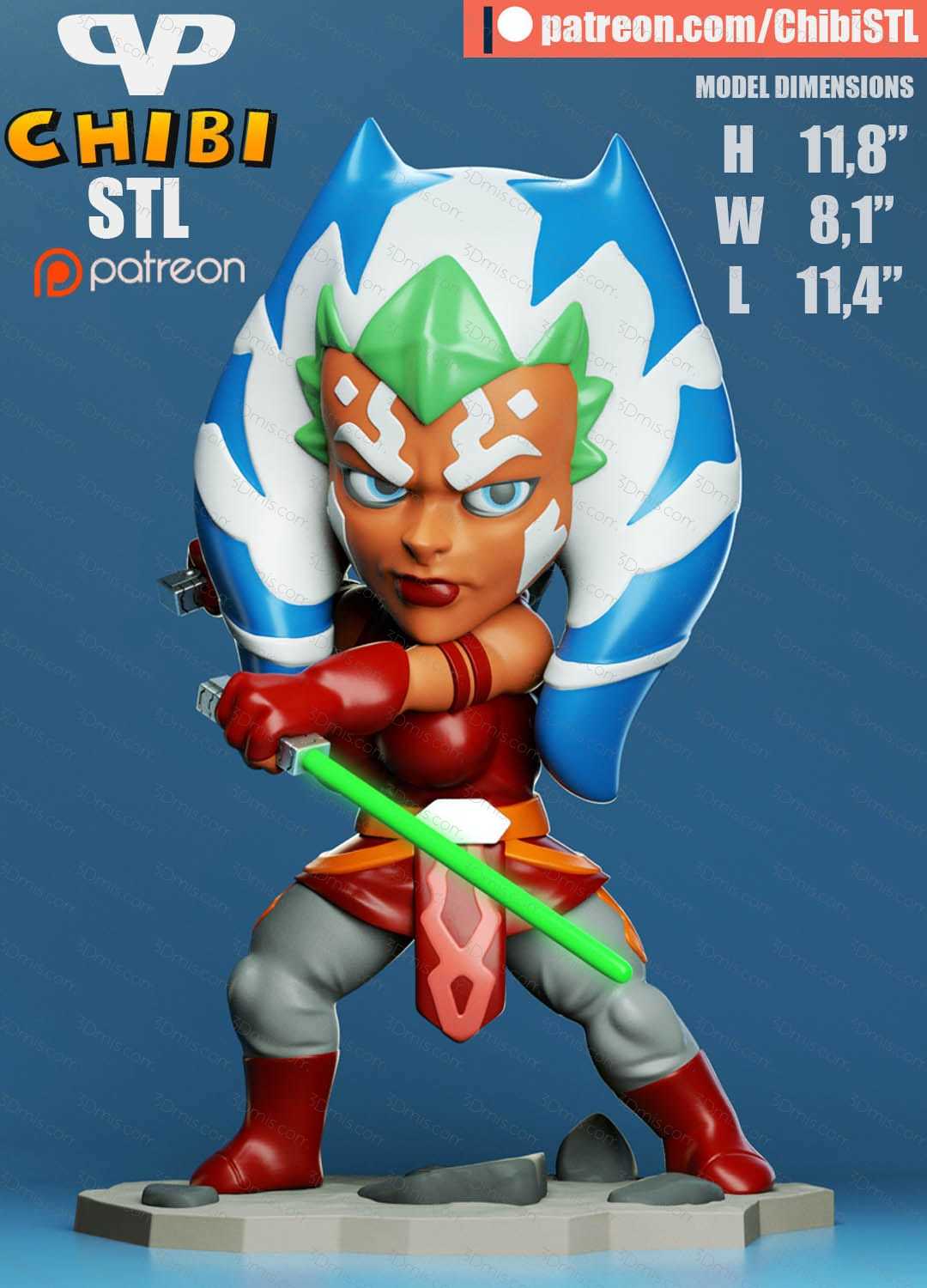 Chibi STL 星球大战 阿索卡·塔诺