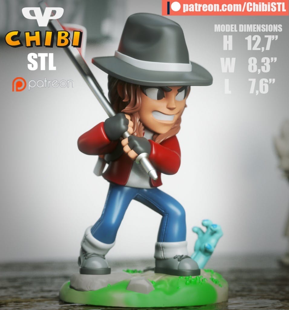 P站图纸印象馆 Chibi STL 行尸走肉 玛姬 Chibi STL 行尸走肉 玛姬