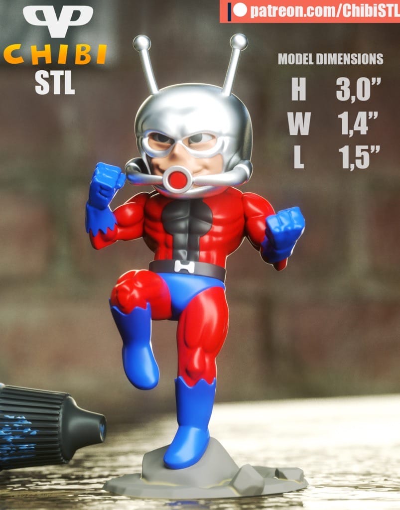 P站图纸印象馆 Chibi STL 漫威 复仇者联盟 Chibi STL 漫威 复仇者联盟