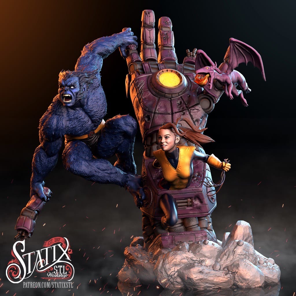 P站图纸印象馆 STATIX 漫威 野兽和凯蒂·普莱德 STATIX 漫威 野兽和凯蒂·普莱德