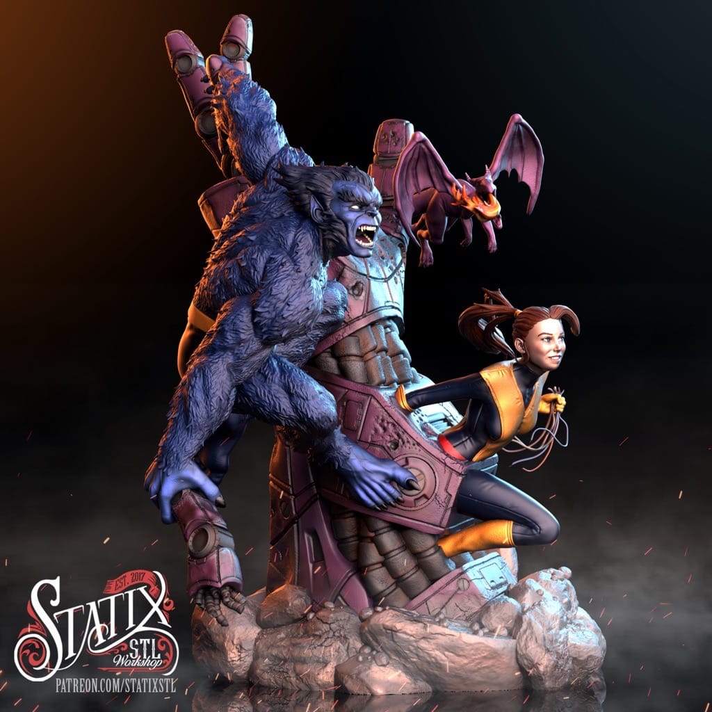 P站图纸印象馆 STATIX 漫威 野兽和凯蒂·普莱德 STATIX 漫威 野兽和凯蒂·普莱德