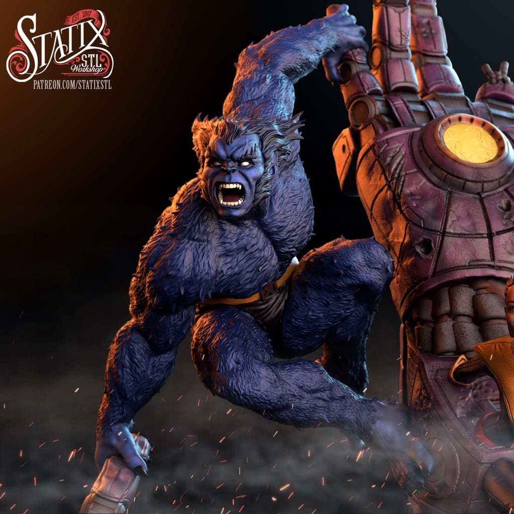 P站图纸印象馆 STATIX 漫威 野兽和凯蒂·普莱德 STATIX 漫威 野兽和凯蒂·普莱德