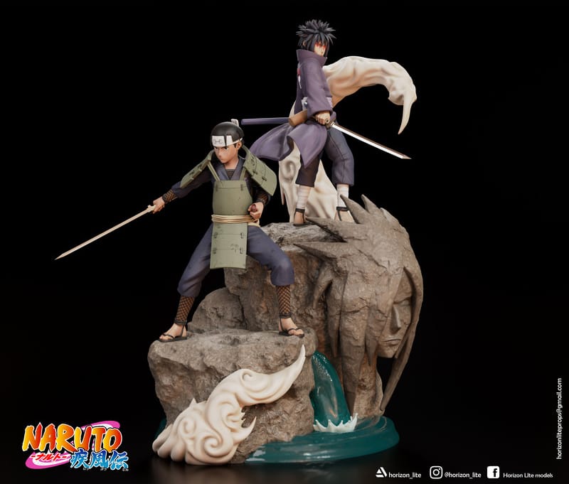 P站图纸印象馆 火影忍者 柱间千手和宇智波斑 火影忍者 柱间千手和宇智波斑