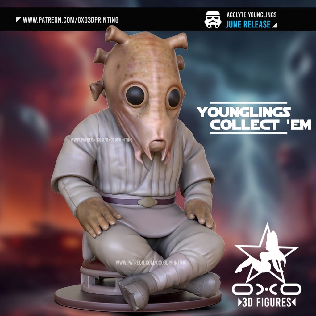 P站图纸印象馆 OXO3D 星球大战 绝地学徒 OXO3D 星球大战 绝地学徒