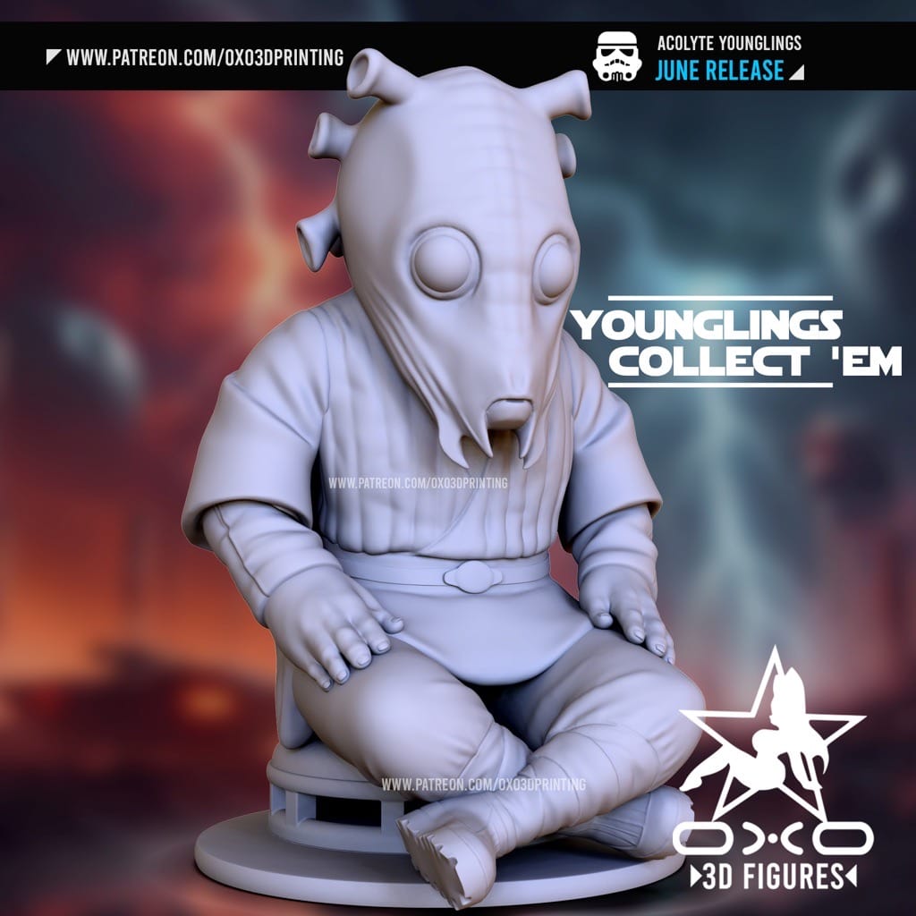 P站图纸印象馆 OXO3D 星球大战 绝地学徒 OXO3D 星球大战 绝地学徒