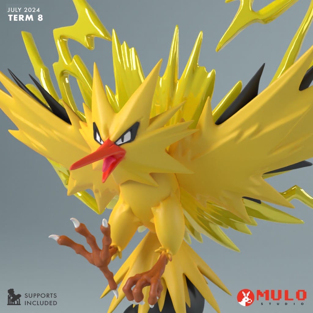 P站图纸印象馆 精灵宝可梦 闪电鸟 精灵宝可梦 闪电鸟