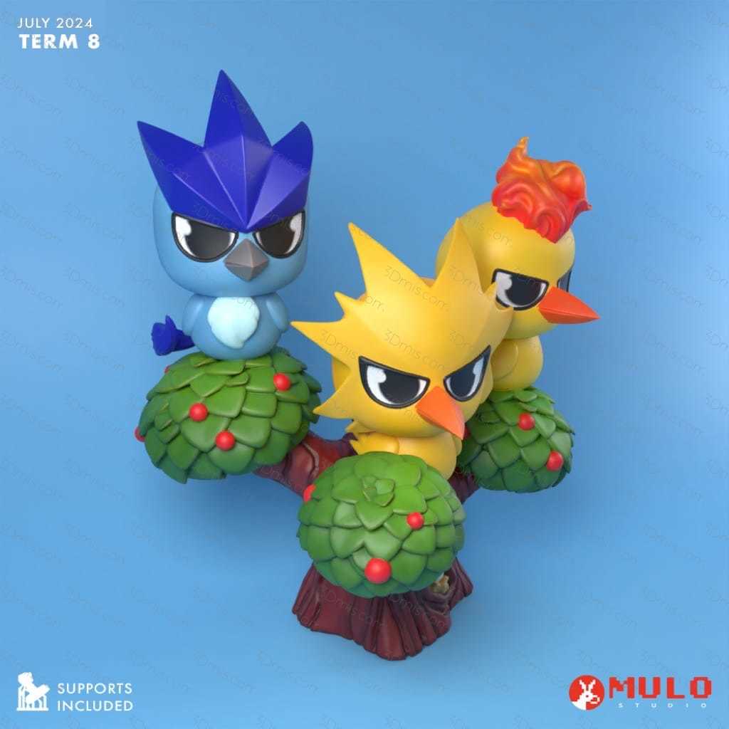 P站图纸印象馆 精灵宝可梦 三鸟组 精灵宝可梦 三鸟组