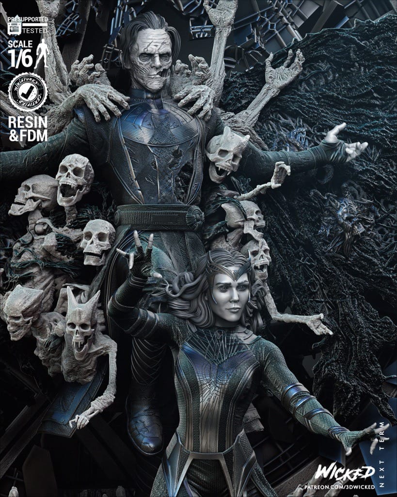 P站图纸印象馆 3DWicked 漫威 奇异博士和绯红女巫 3DWicked 漫威 奇异博士和绯红女巫