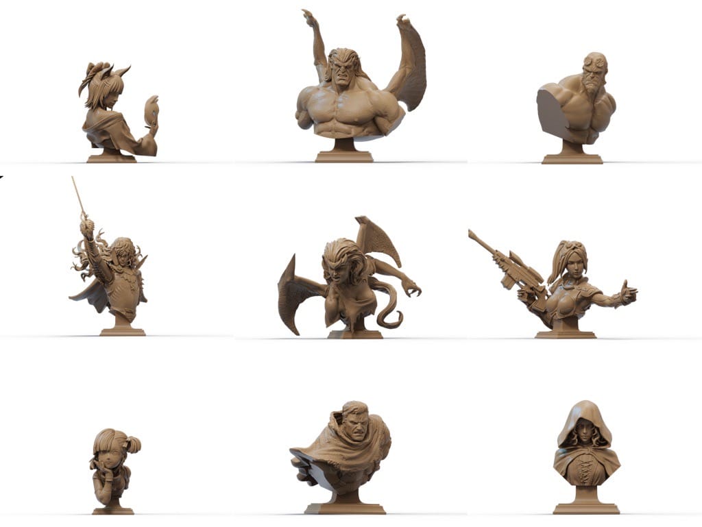 P站图纸印象馆 CA3D 24年7月半身像合集 CA3D 24年7月半身像合集