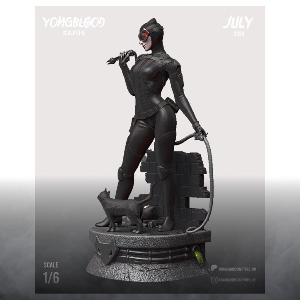 P站图纸印象馆 Yongblood Sculpture DC漫画 猫女 Yongblood Sculpture DC漫画 猫女