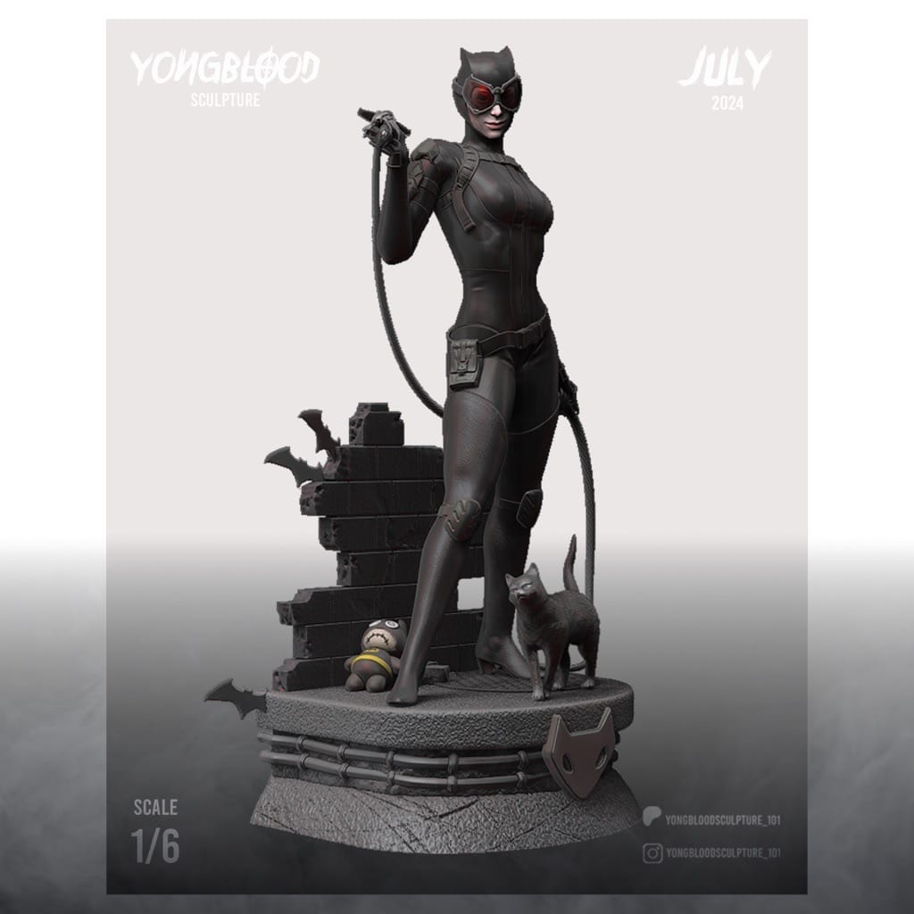 P站图纸印象馆 Yongblood Sculpture DC漫画 猫女 Yongblood Sculpture DC漫画 猫女