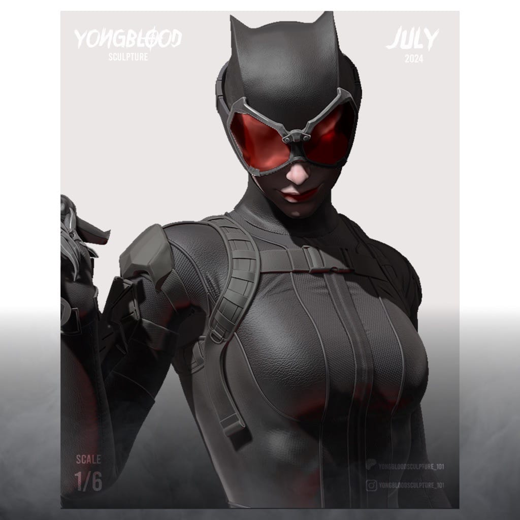 P站图纸印象馆 Yongblood Sculpture DC漫画 猫女 Yongblood Sculpture DC漫画 猫女