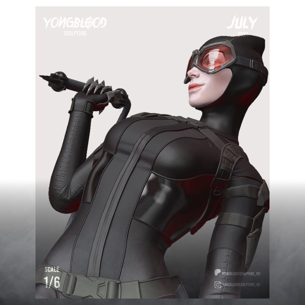 P站图纸印象馆 Yongblood Sculpture DC漫画 猫女 Yongblood Sculpture DC漫画 猫女