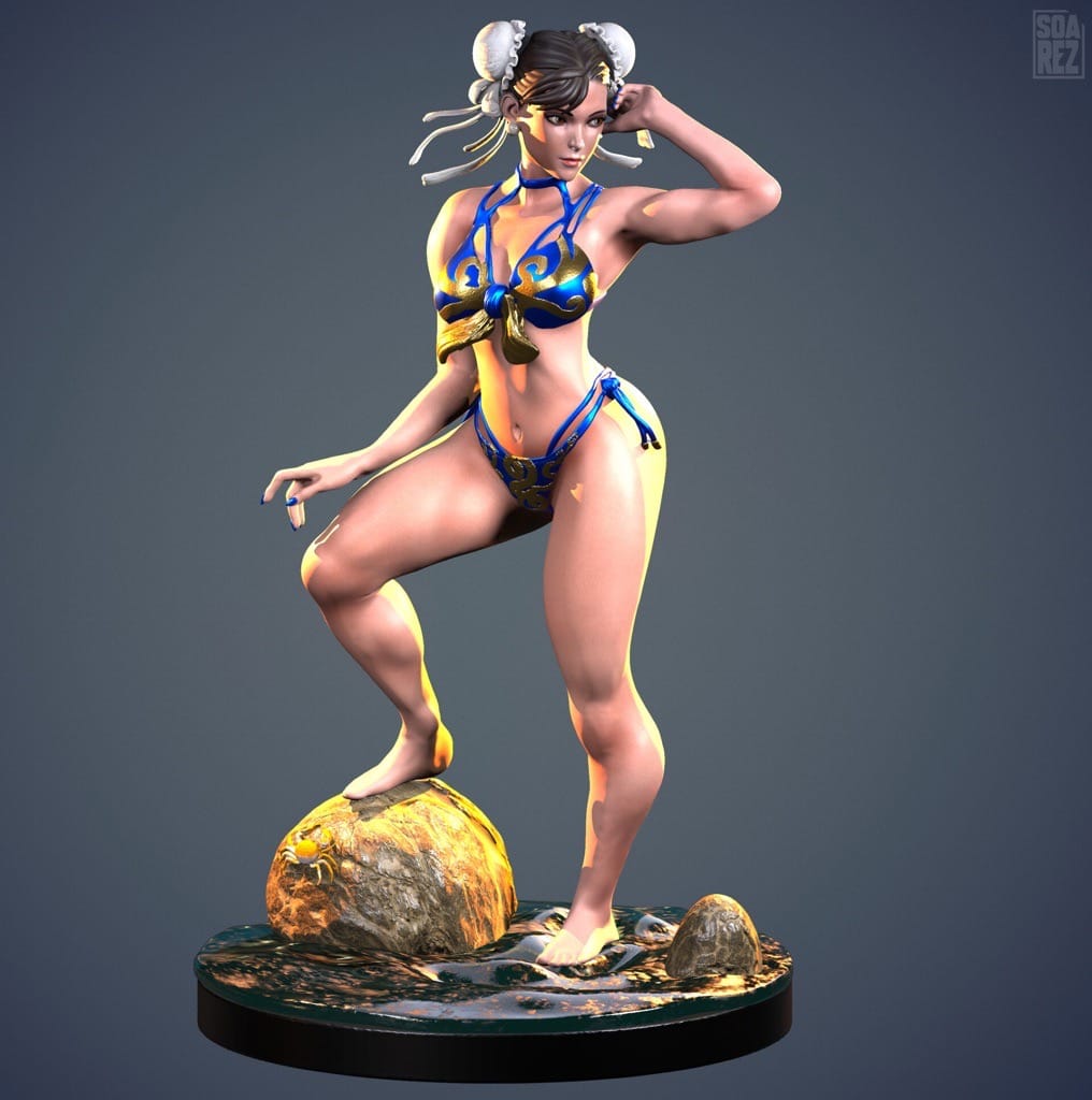 P站图纸印象馆 Soarez3D 街头霸王 春丽 Soarez3D 街头霸王 春丽