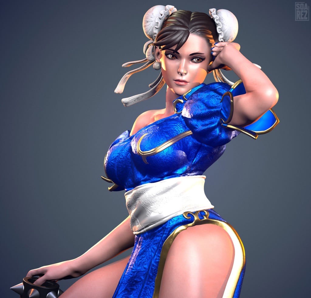 P站图纸印象馆 Soarez3D 街头霸王 春丽 Soarez3D 街头霸王 春丽